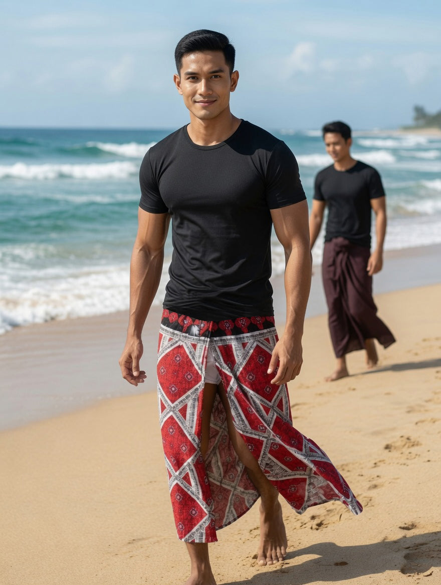 โสร่งพร้อมใส่สำหรับผู้ชายแบรนด์ islander ไอแลนเดอร์ โสร่งชายสไตล์บาหลี