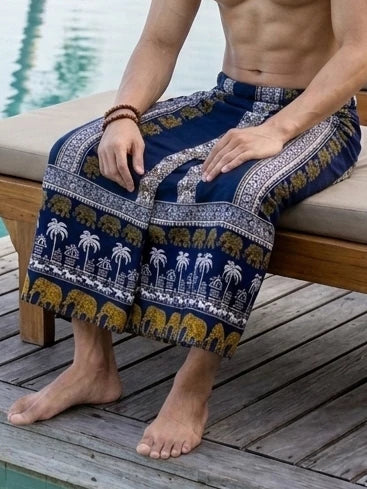 islander CEBU  ไอแลนเดอร์โสร่งผู้ชายแบบขอบยางยืดสำเร็จรูปสวมใส่ได้ทันที สำหรับใส่เดินชายหาด